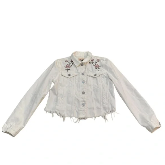 Driftwood Embroidered Western Denim Jacket Longhorn Floral Boho Trucker Medium - Picture 5 of 12